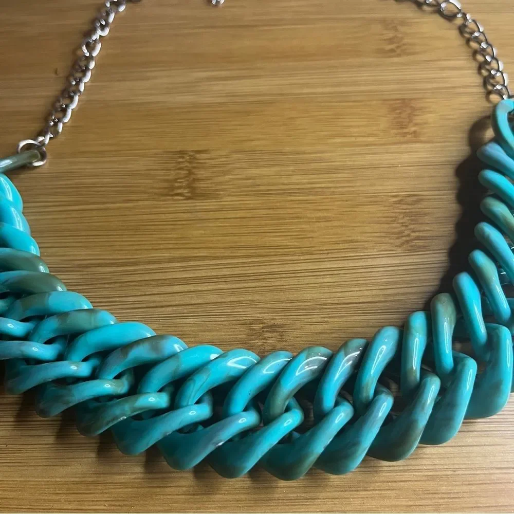 Boutique Turquoise Chain Necklace